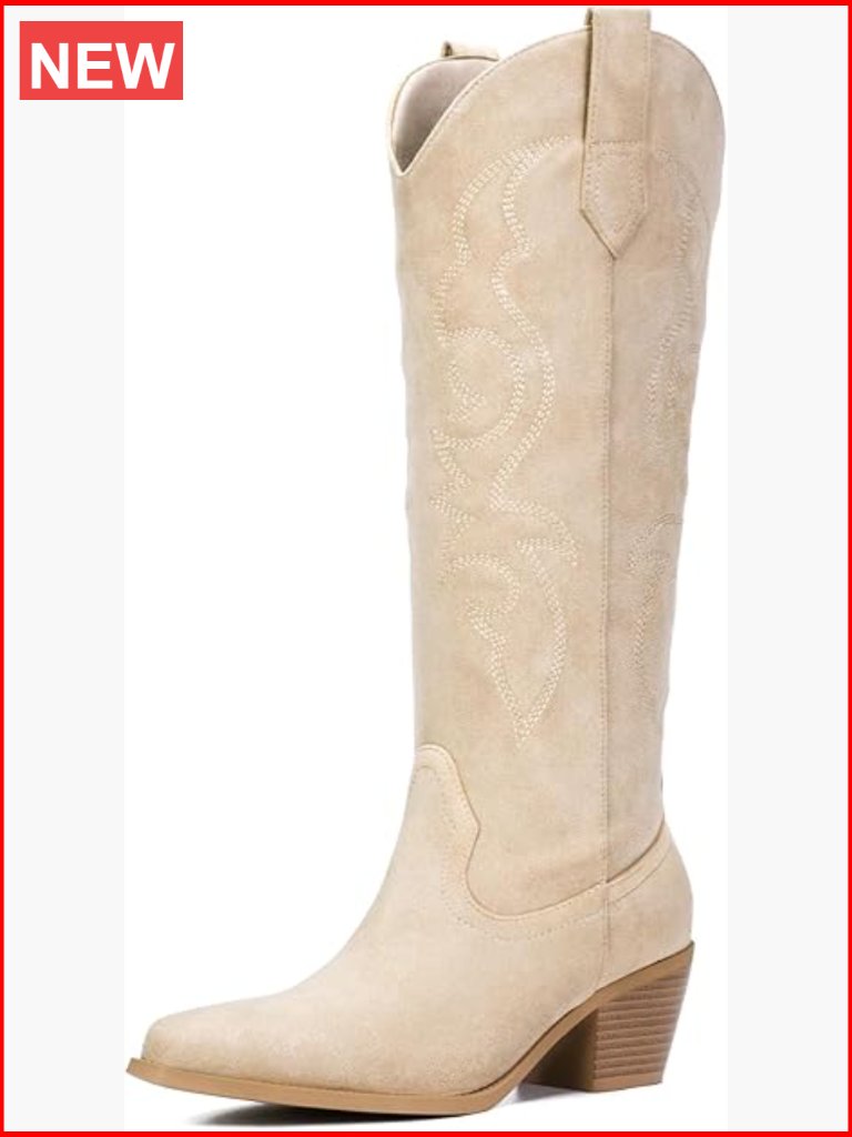 Wide Calf Rhinestone Cowgirl Boots - Knee High Western Boots With Classic